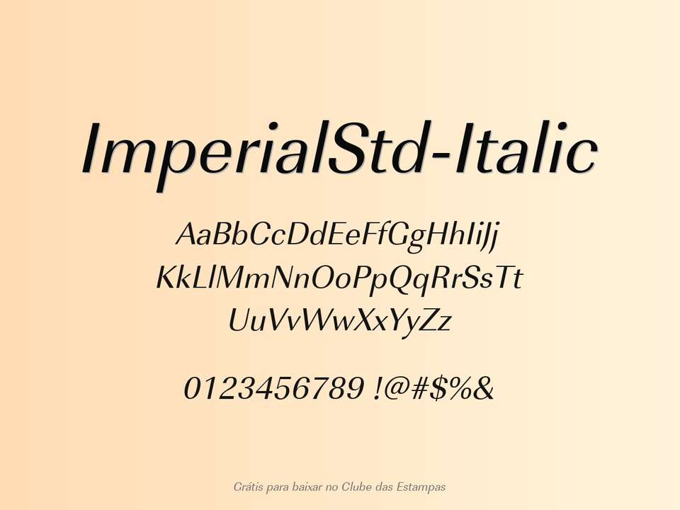 Fonte Imperialstd Italic Grátis Para Baixar