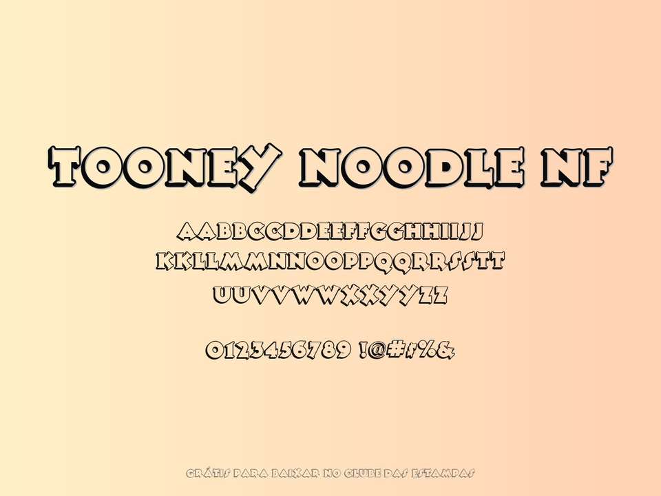 Fonte Tooney Noodle Nf Grátis Para Baixar