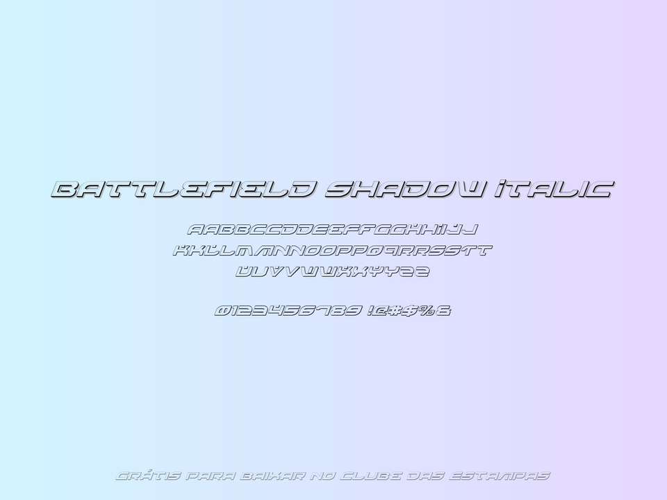 Fonte Battlefield Shadow Italic Grátis Para Baixar