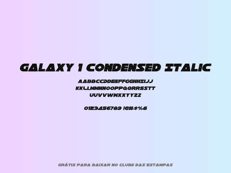 Fonte Galaxy 1 Condensed Italic Grátis Para Baixar