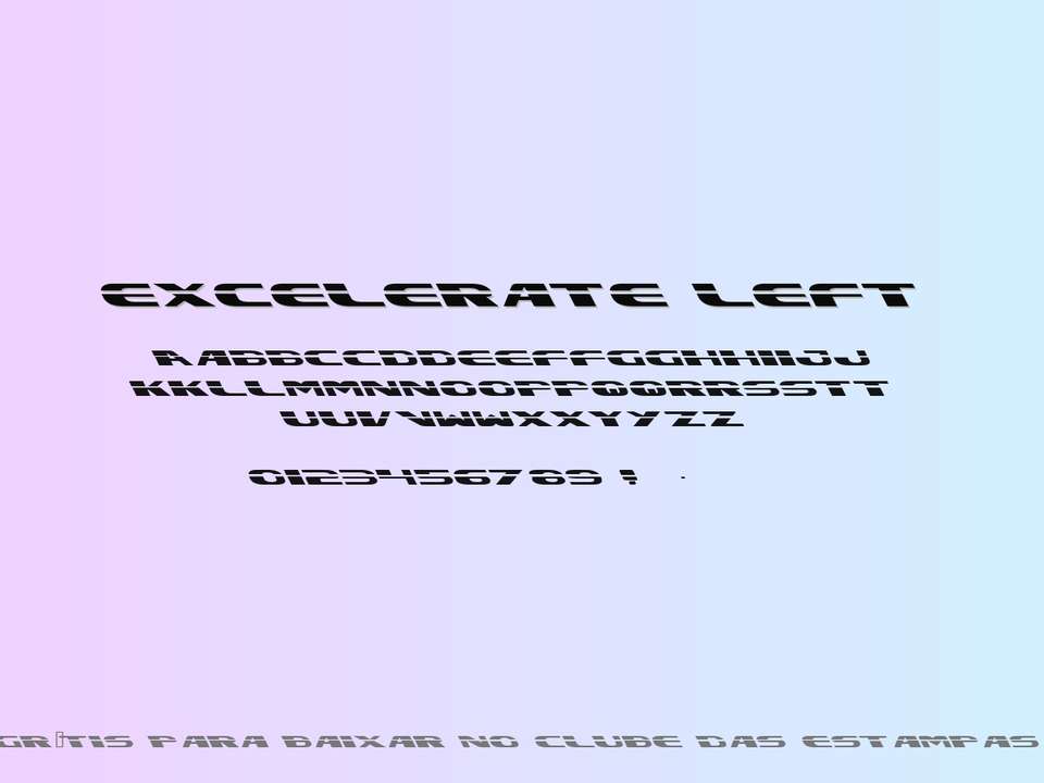 Fonte Excelerate Left Grátis Para Baixar