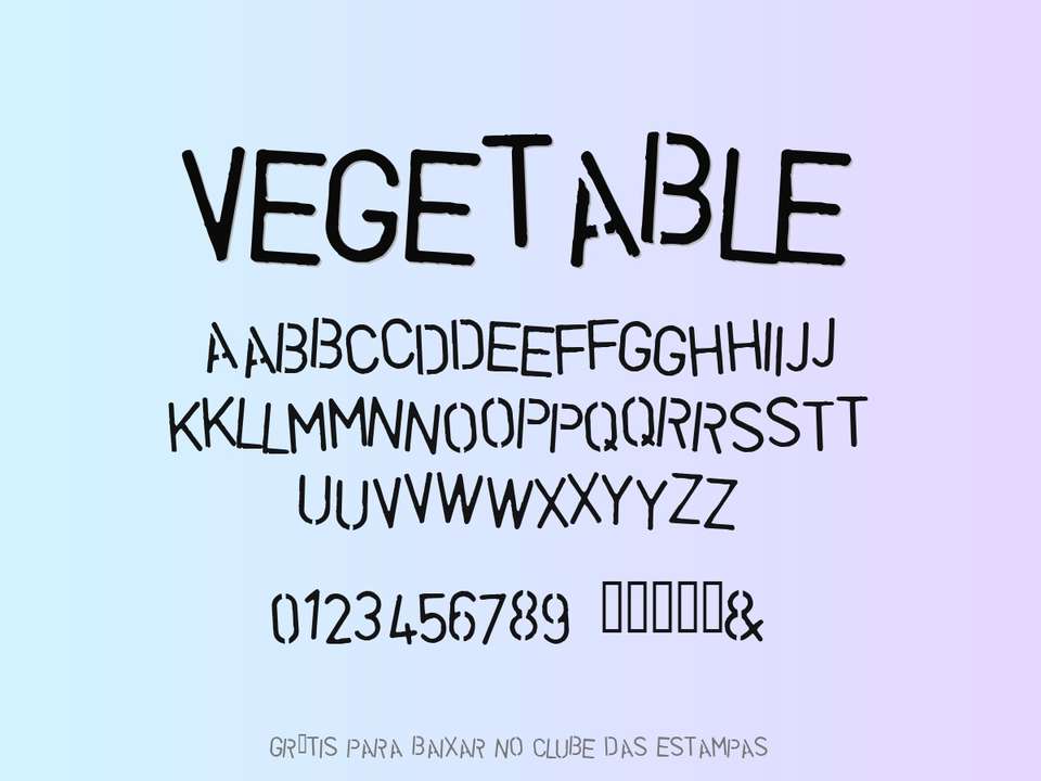 Fonte Vegetable Grátis Para Baixar