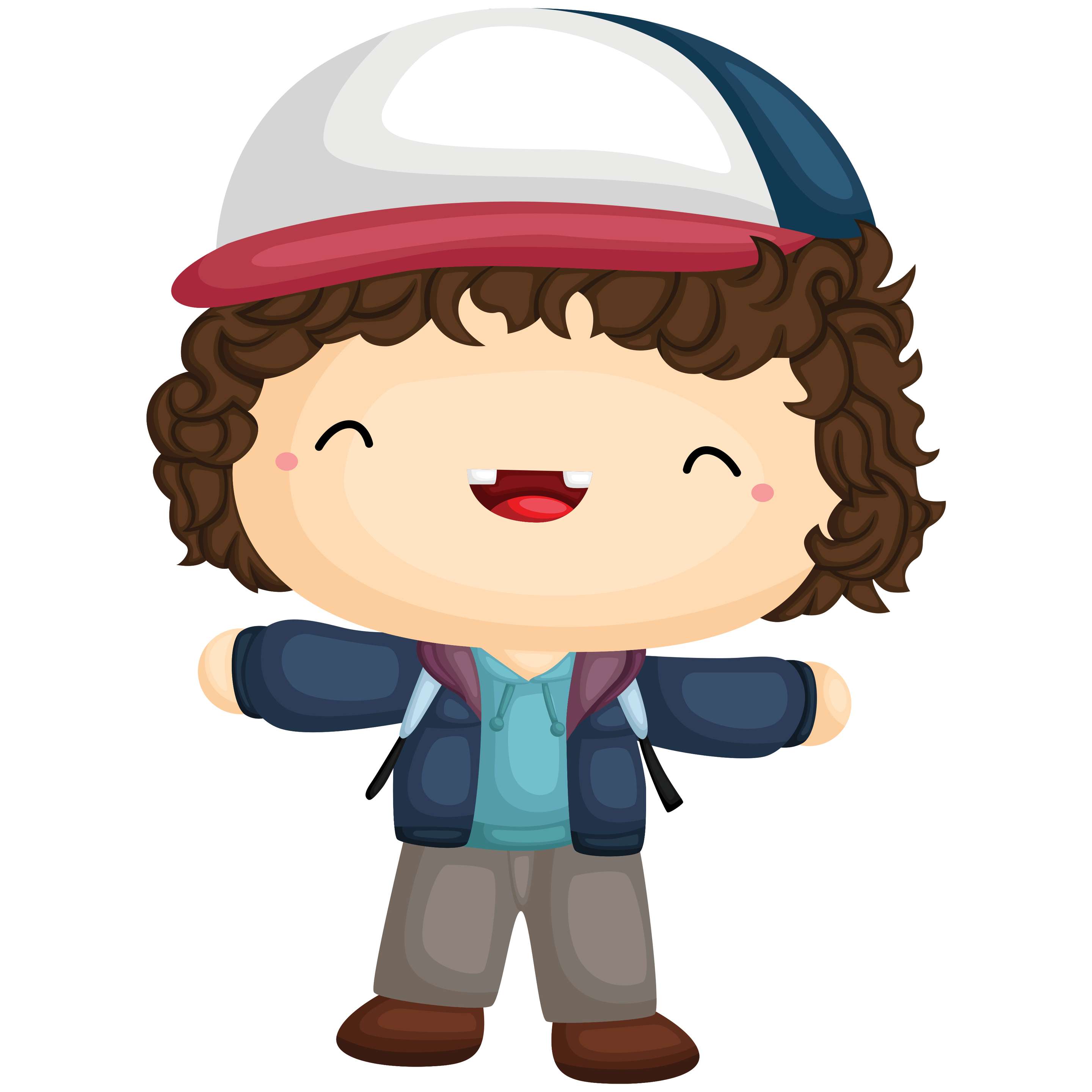Menino Cartoon De Boné Personagens Png Grátis Para Baixar