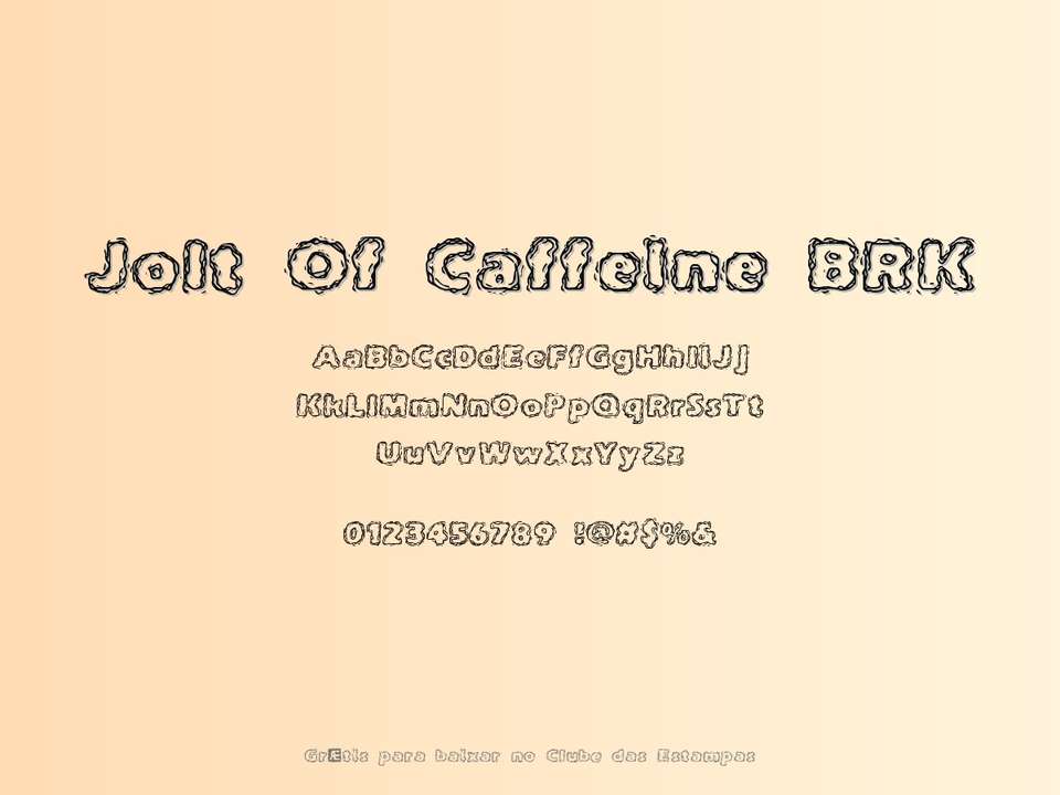 Fonte Jolt Of Caffeine Brk Grátis Para Baixar