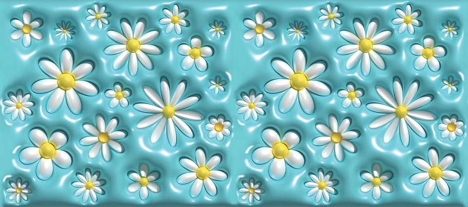 Padrão Floral De Margaridas Brancas Em Relevo Flores Png Arte Para Caneca Grátis Pra Baixar