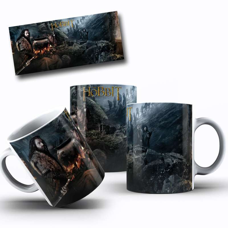 Arte Para Caneca O Hobbit Personagens Filme Realista 6