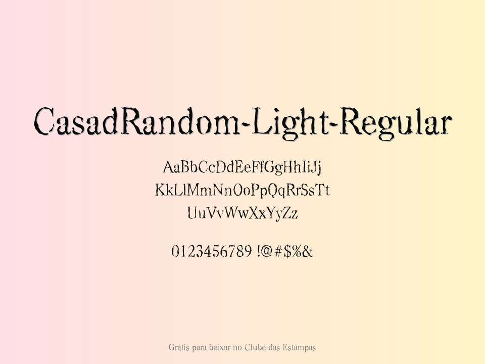 Fonte Casadrandom Light Regular Grátis Para Baixar