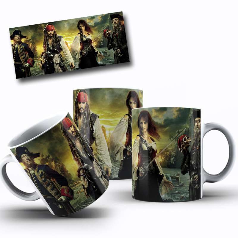 Arte Para Caneca Piratas Do Caribe Personagens Serie Cartoon 14