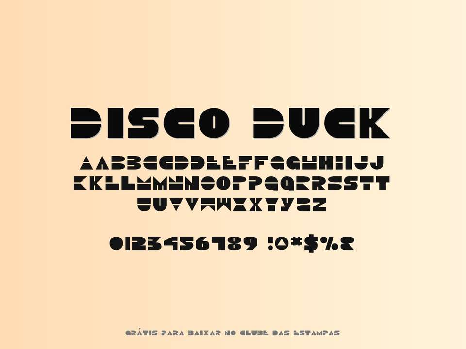 Fonte Disco Duck Grátis Para Baixar