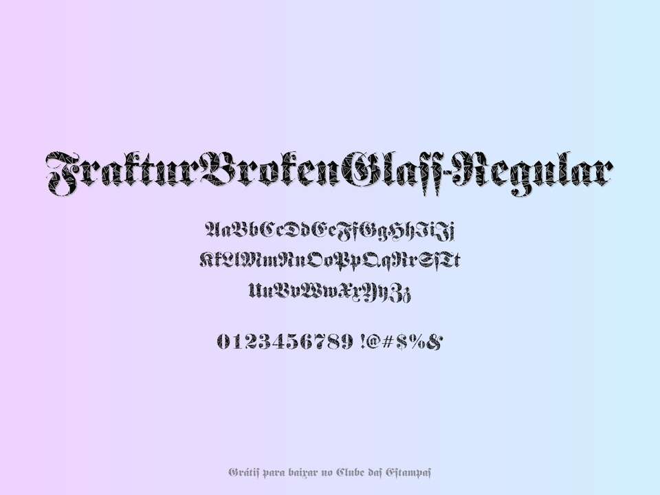 Fonte Frakturbrokenglass Regular Grátis Para Baixar