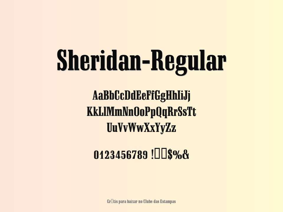 Fonte Sheridan Regular Grátis Para Baixar