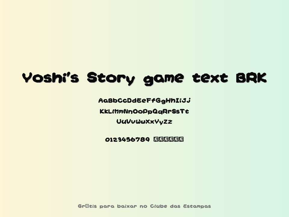 Fonte Yoshi's Story Game Text Brk Grátis Para Baixar