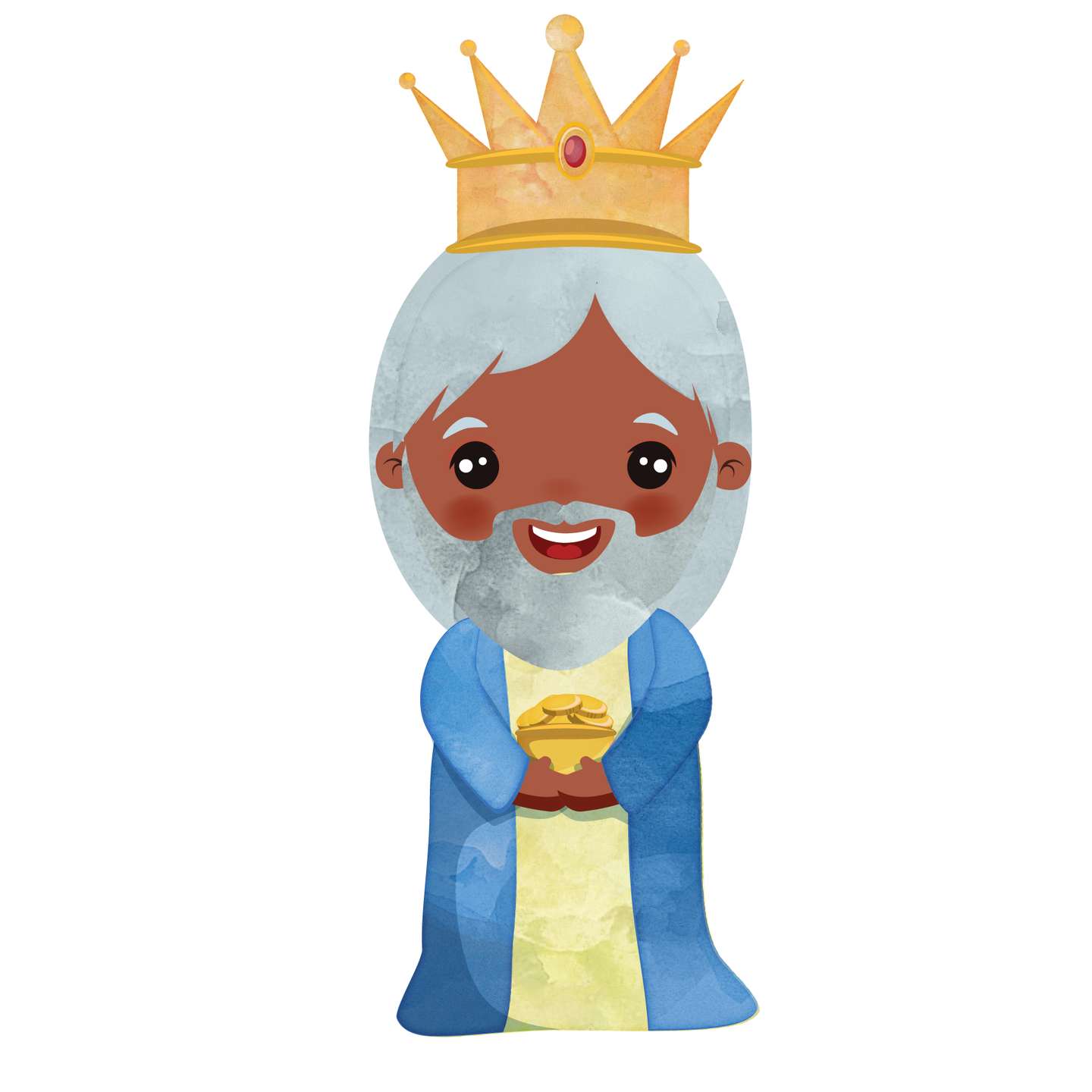 Rei Barbudo Com Coroa Dourada Personagem Real Png Grátis Para Baixar