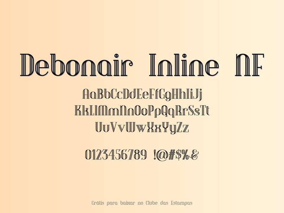 Fonte Debonair Inline Nf Grátis Para Baixar