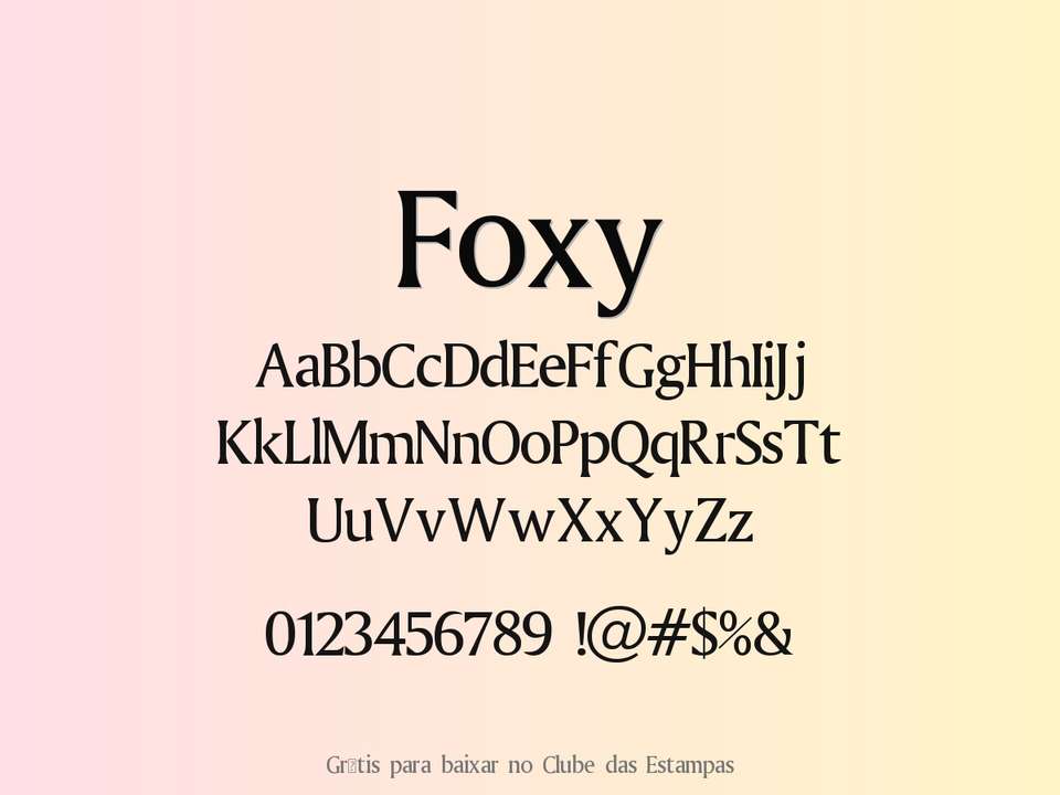 Fonte Foxy Grátis Para Baixar