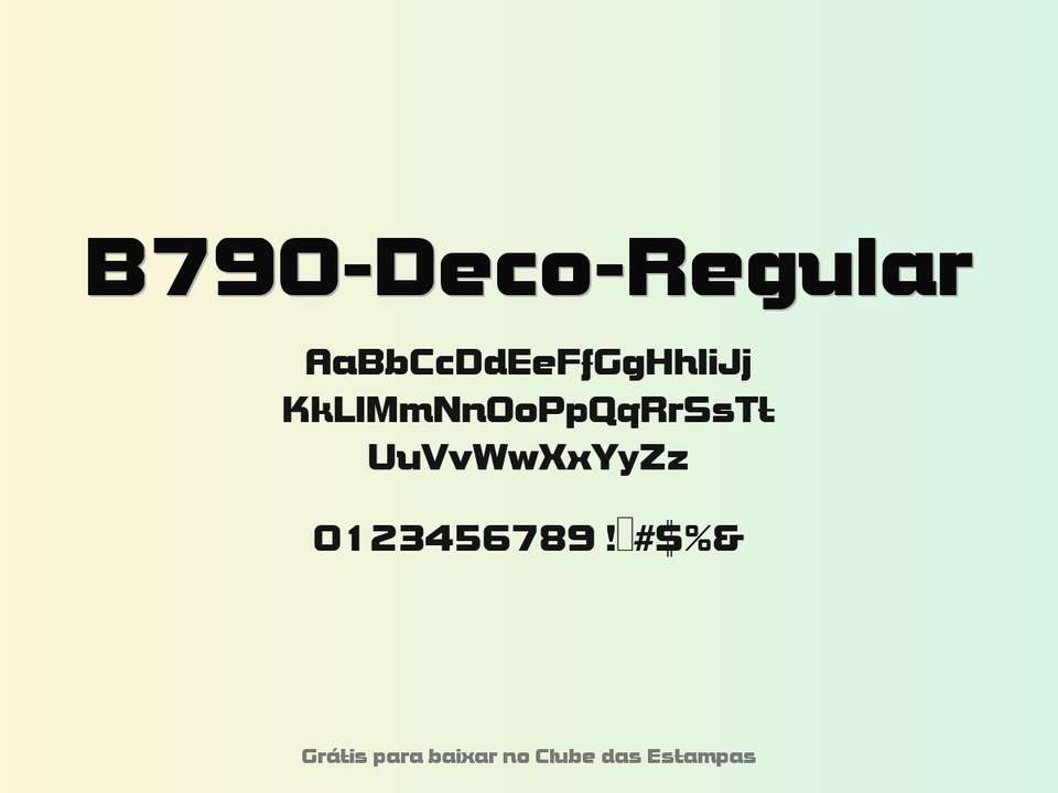 Fonte B790 Deco Regular Grátis Para Baixar