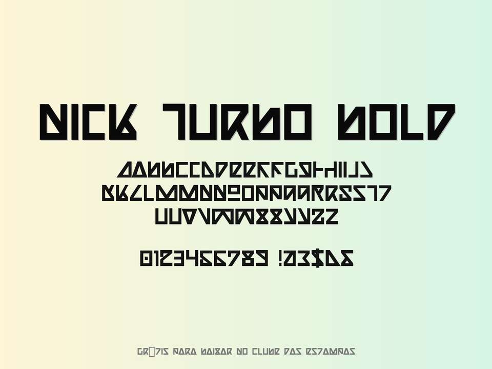 Fonte Nick Turbo Bold Grátis Para Baixar