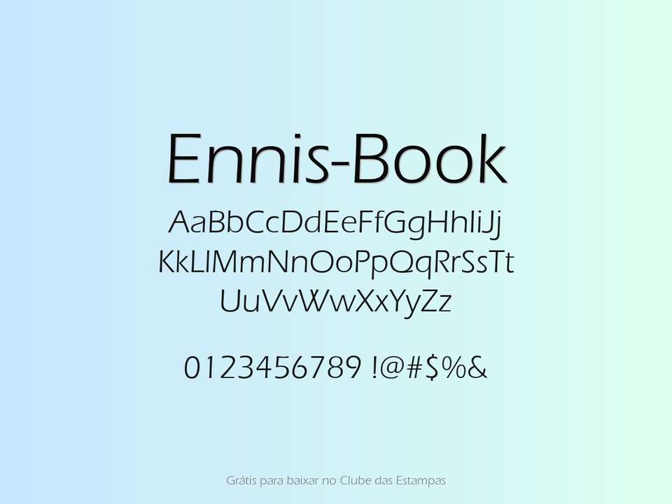 Fonte Ennis Book Grátis Para Baixar