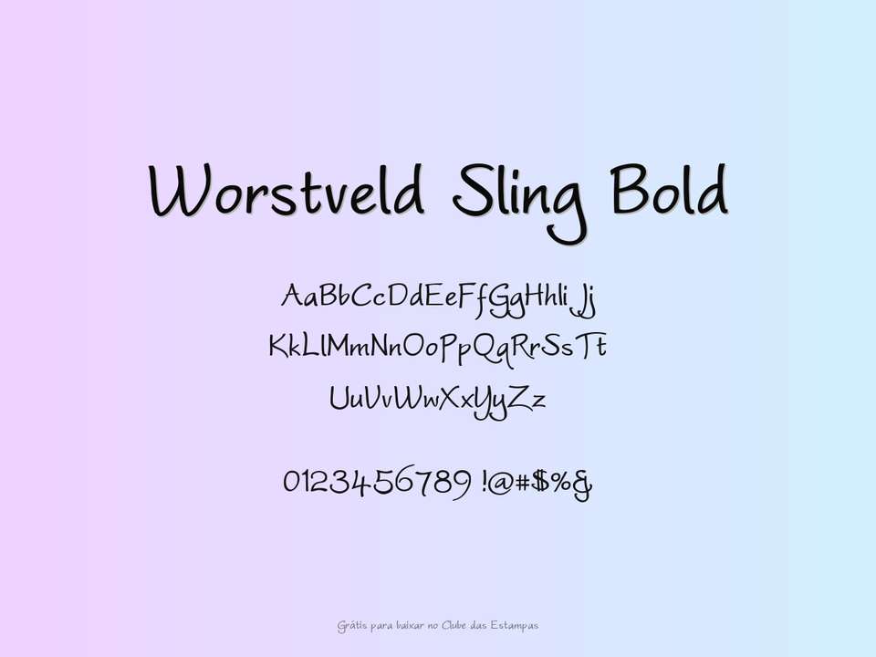 Fonte Worstveld Sling Bold Grátis Para Baixar