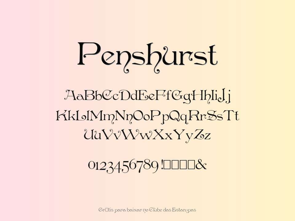 Fonte Penshurst Grátis Para Baixar