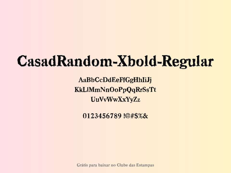 Fonte Casadrandom Xbold Regular Grátis Para Baixar