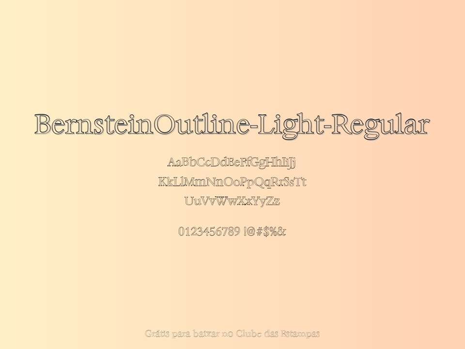 Fonte Bernsteinoutline Light Regular Grátis Para Baixar