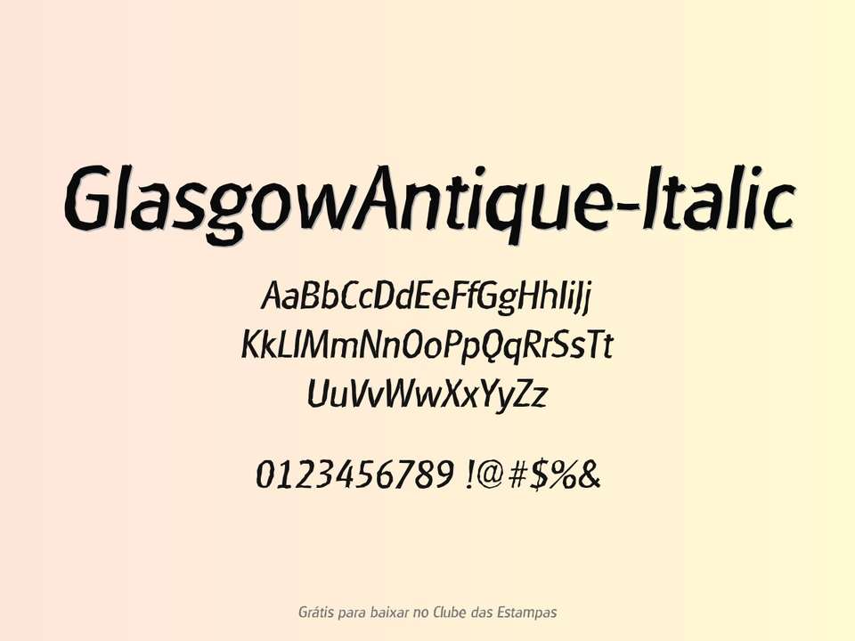Fonte Glasgowantique Italic Grátis Para Baixar