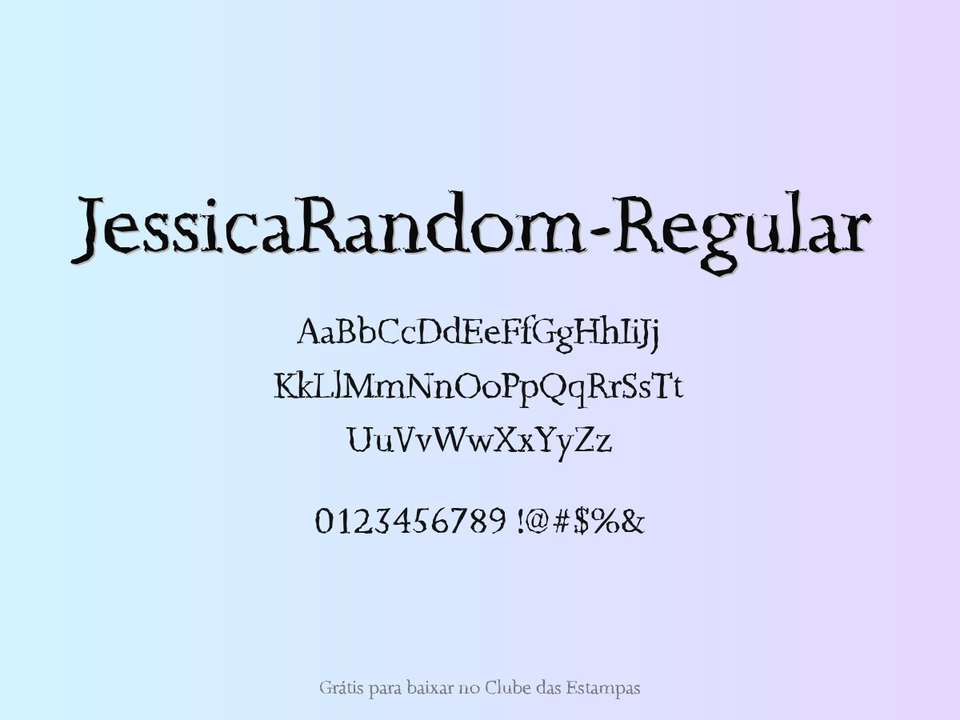 Fonte Jessicarandom Regular Grátis Para Baixar