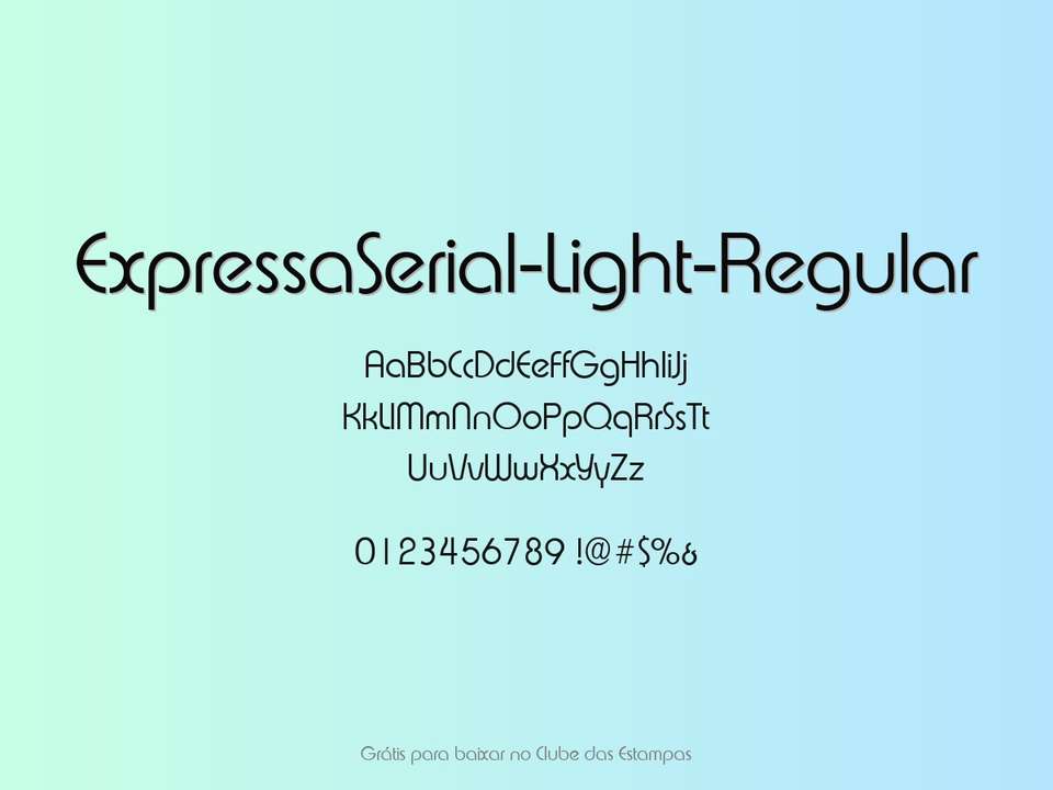 Fonte Expressaserial Light Regular Grátis Para Baixar