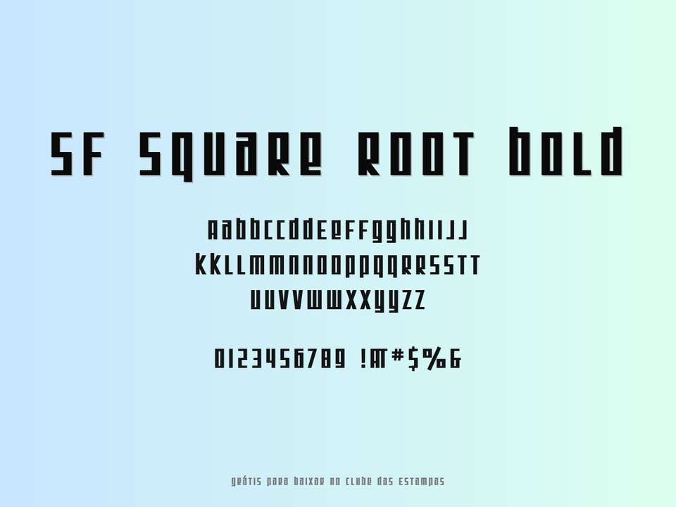 Fonte Sf Square Root Bold Grátis Para Baixar