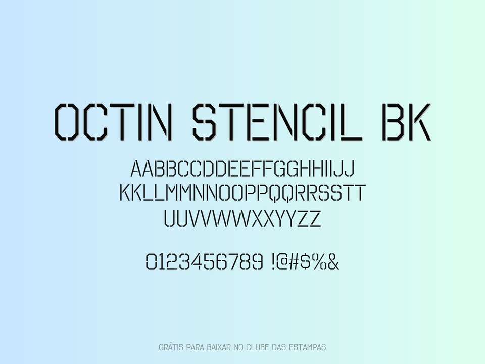 Fonte Octin Stencil Bk Grátis Para Baixar
