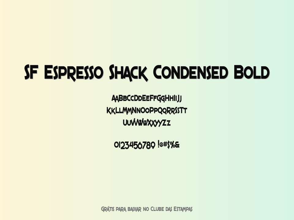 Fonte Sf Espresso Shack Condensed Bold Grátis Para Baixar