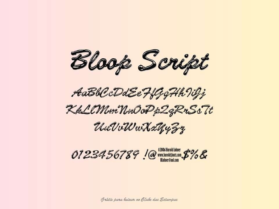 Fonte Bloop Script Grátis Para Baixar