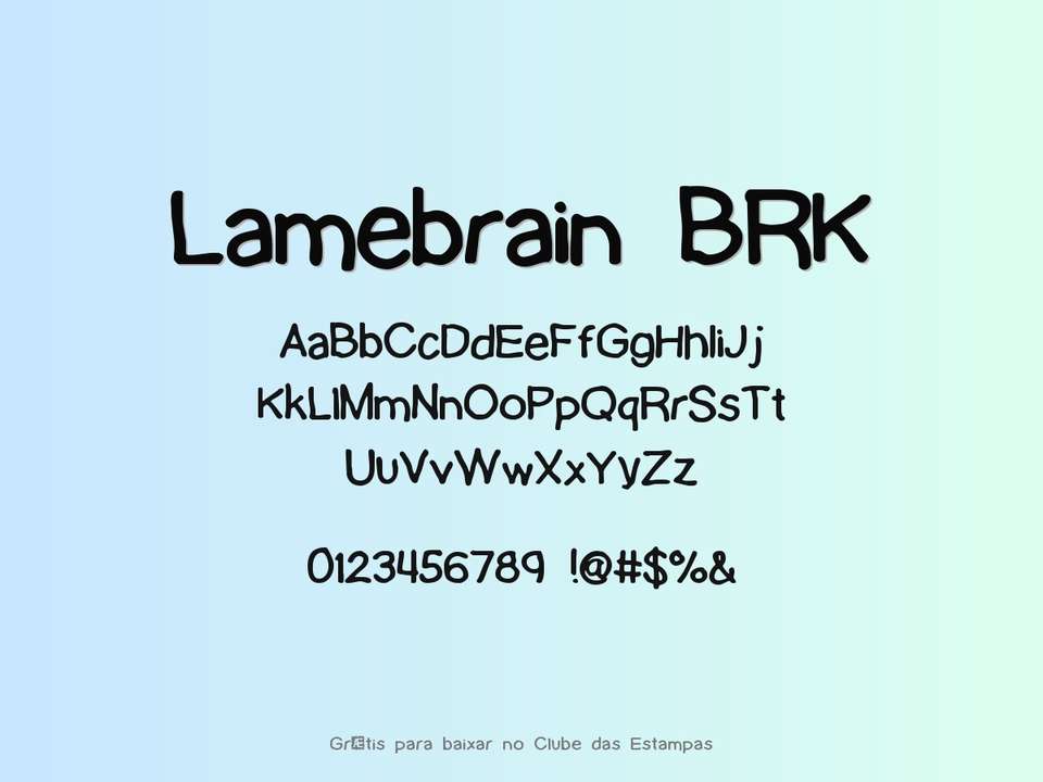Fonte Lamebrain Brk Grátis Para Baixar