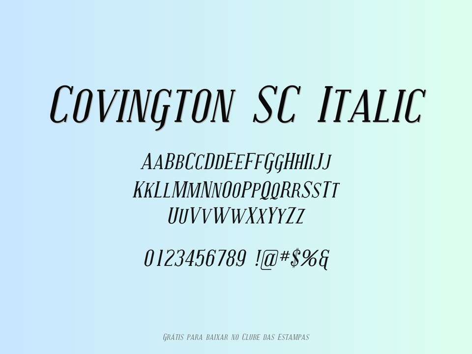 Fonte Covington Sc Italic Grátis Para Baixar