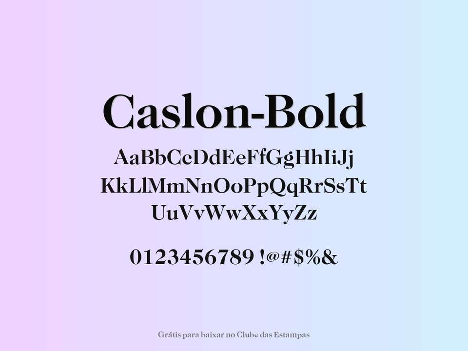 Fonte Caslon Bold Grátis Para Baixar