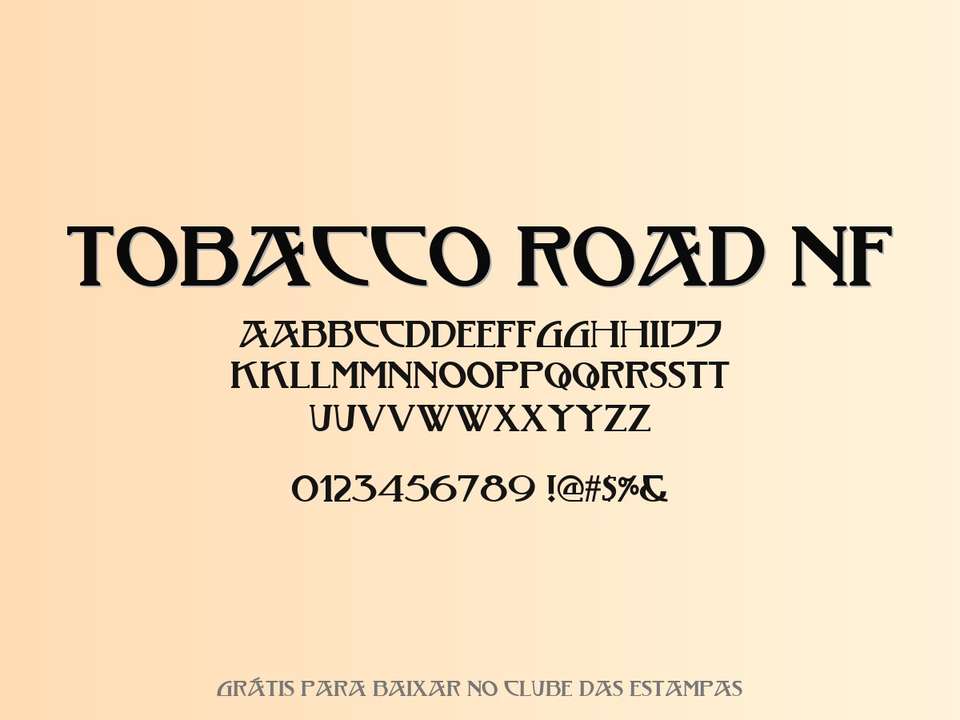Fonte Tobacco Road Nf Grátis Para Baixar