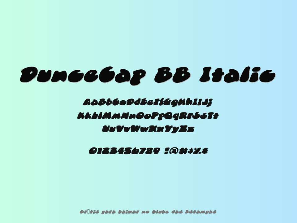 Fonte Duncecap Bb Italic Grátis Para Baixar