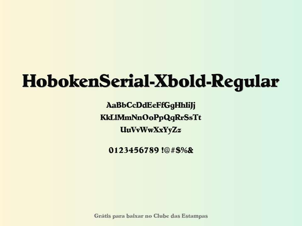 Fonte Hobokenserial Xbold Regular Grátis Para Baixar