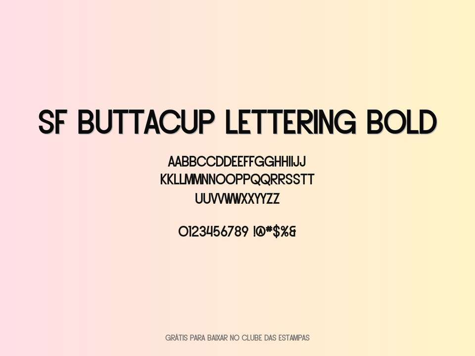 Fonte Sf Buttacup Lettering Bold Grátis Para Baixar
