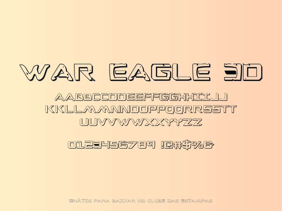 Fonte War Eagle 3d Grátis Para Baixar