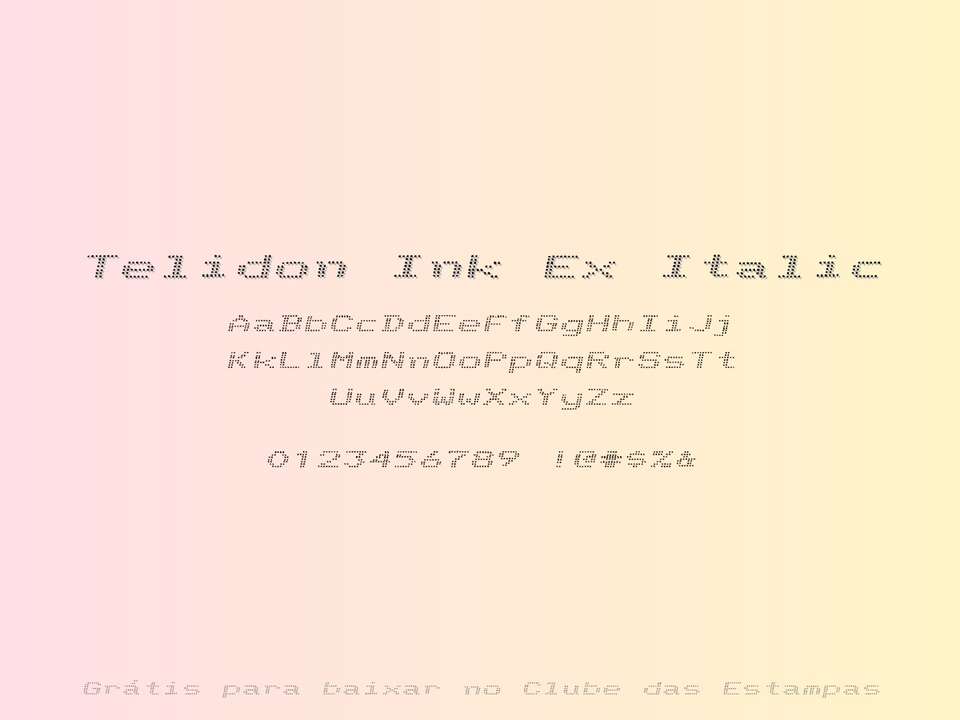Fonte Telidon Ink Ex Italic Grátis Para Baixar