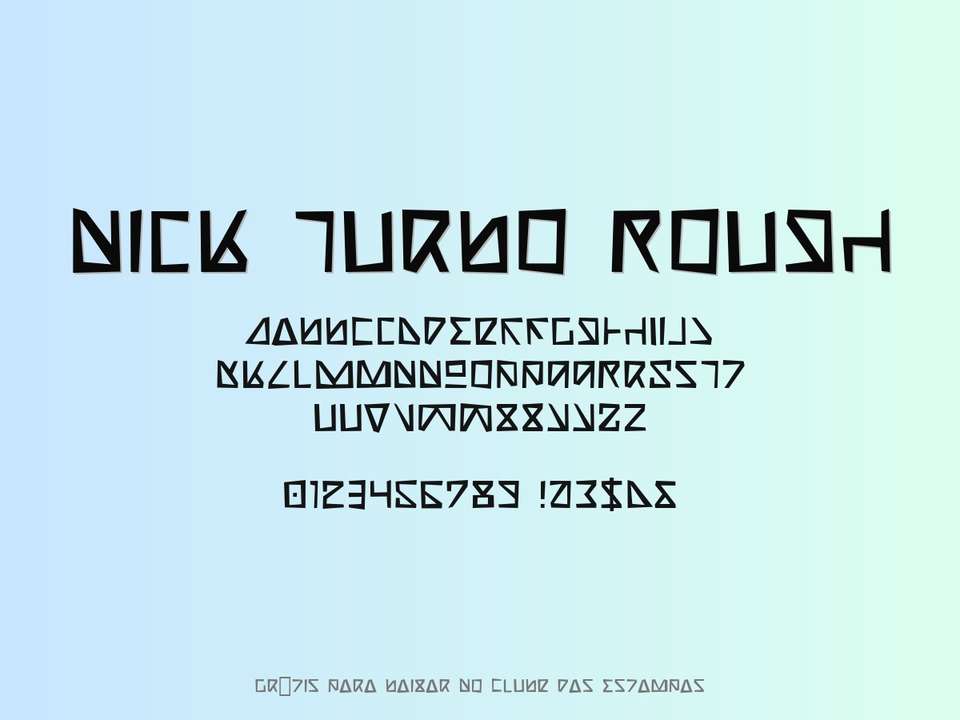 Fonte Nick Turbo Rough Grátis Para Baixar