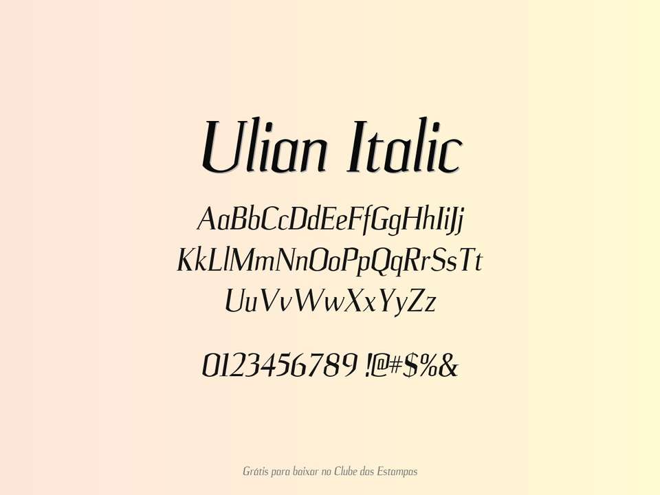 Fonte Ulian Italic Grátis Para Baixar