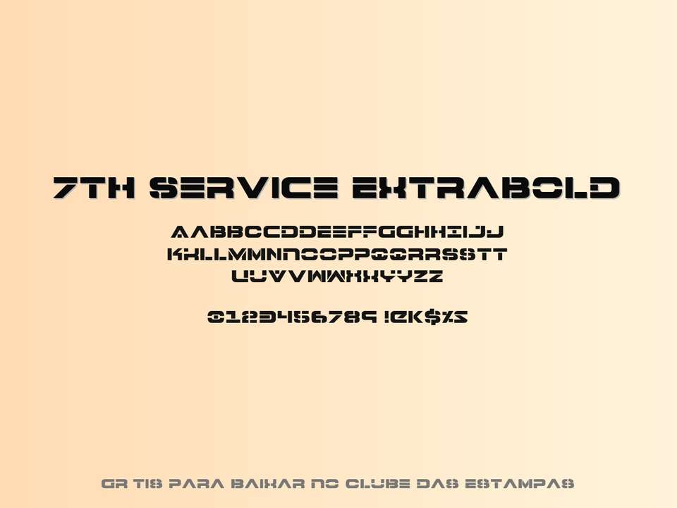 Fonte 7th Service Extrabold Grátis Para Baixar