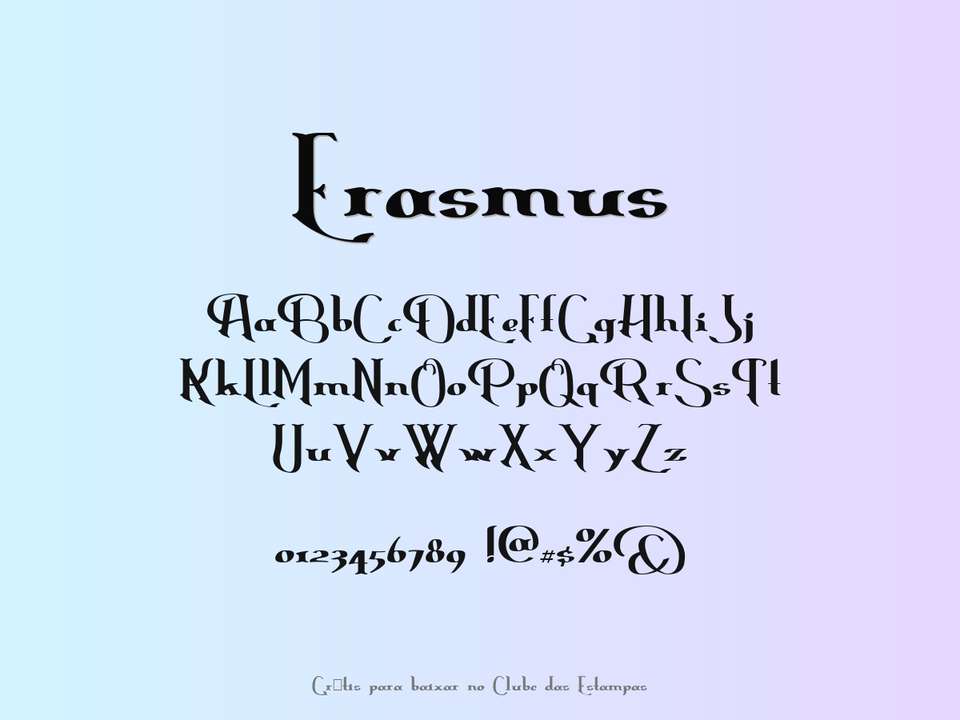 Fonte Erasmus Grátis Para Baixar