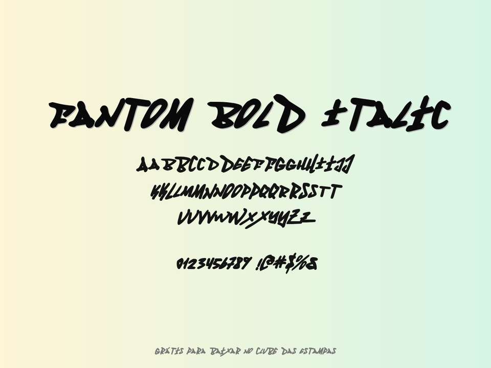 Fonte Fantom Bold Italic Grátis Para Baixar