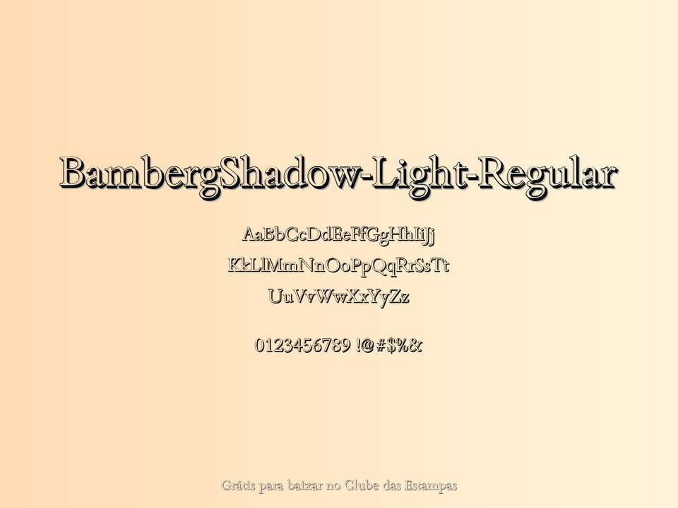 Fonte Bambergshadow Light Regular Grátis Para Baixar