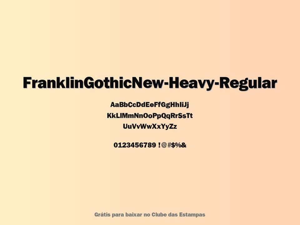 Fonte Franklingothicnew Heavy Regular Grátis Para Baixar