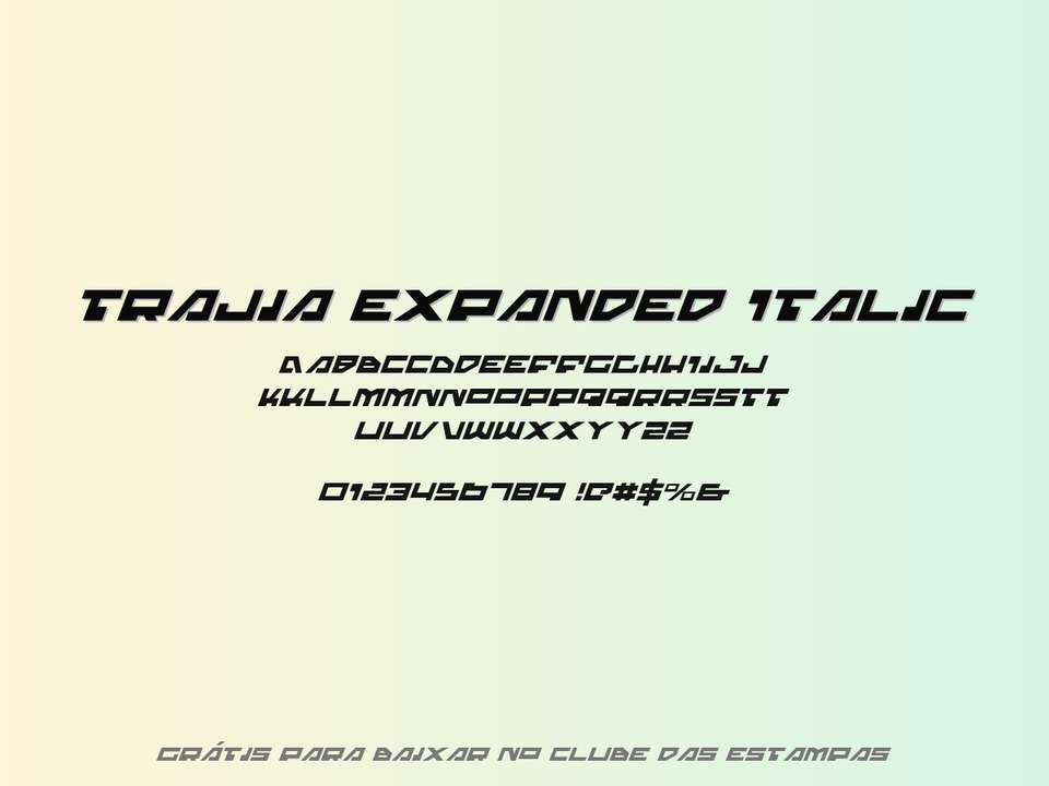 Fonte Trajia Expanded Italic Grátis Para Baixar